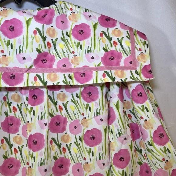 NWT Cicy Bell Women's XL Pink Floral Button Down Shirt Square Neck Bubble Sleeve - Picture 9 of 9
